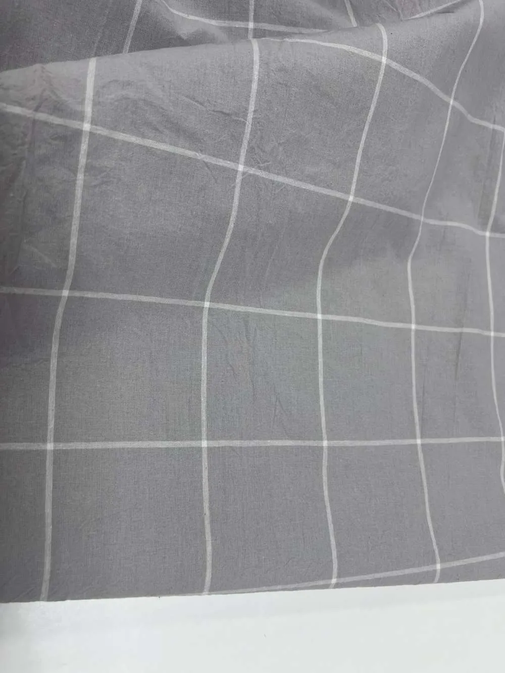 Комплект постельного белья Gray plaid из вареного хлопка (2)