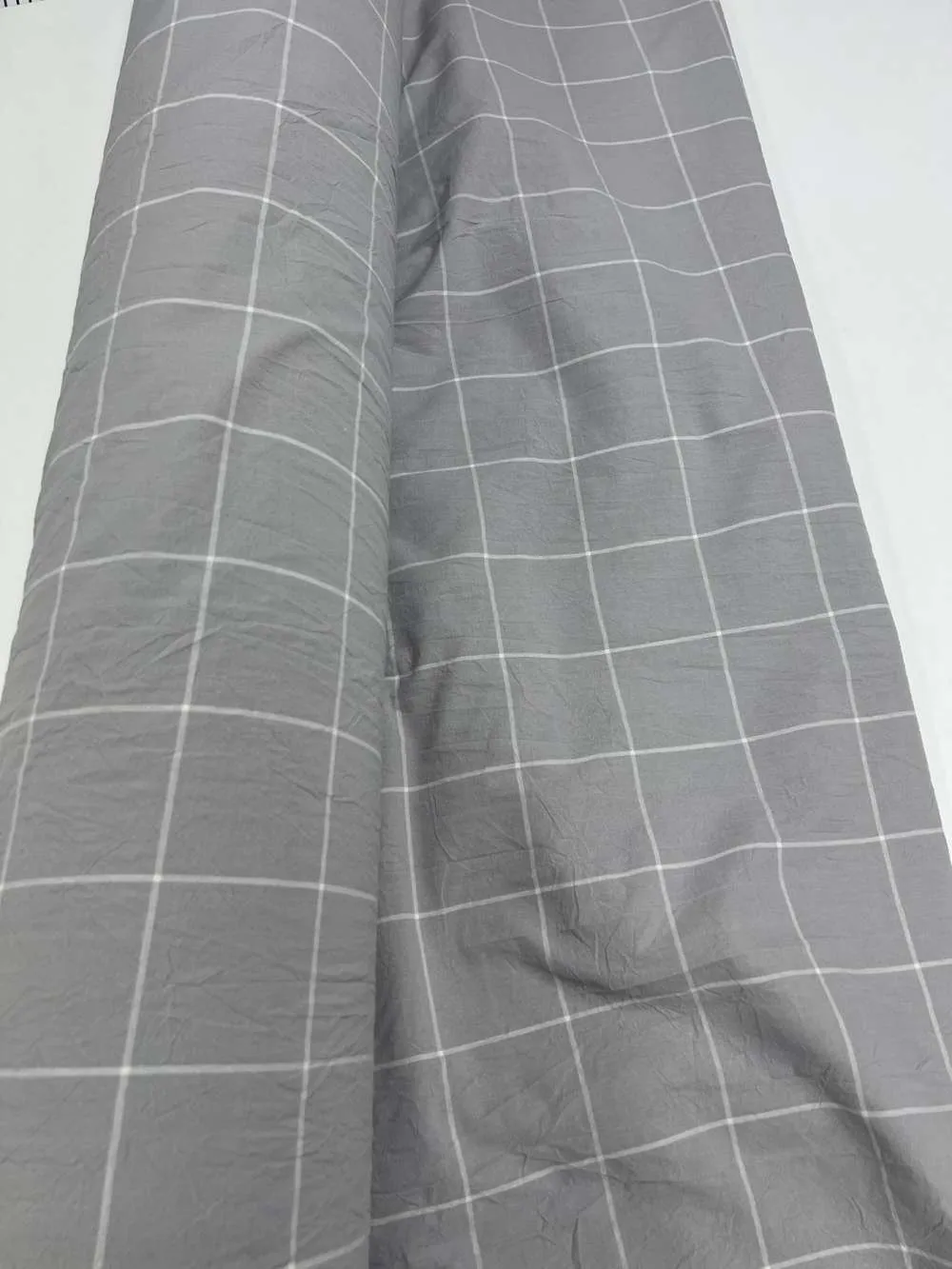 Комплект постельного белья Gray plaid из вареного хлопка (4)