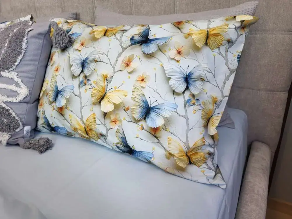 Елітний комплект постільної білизни Метелики, cotton 5D (6)