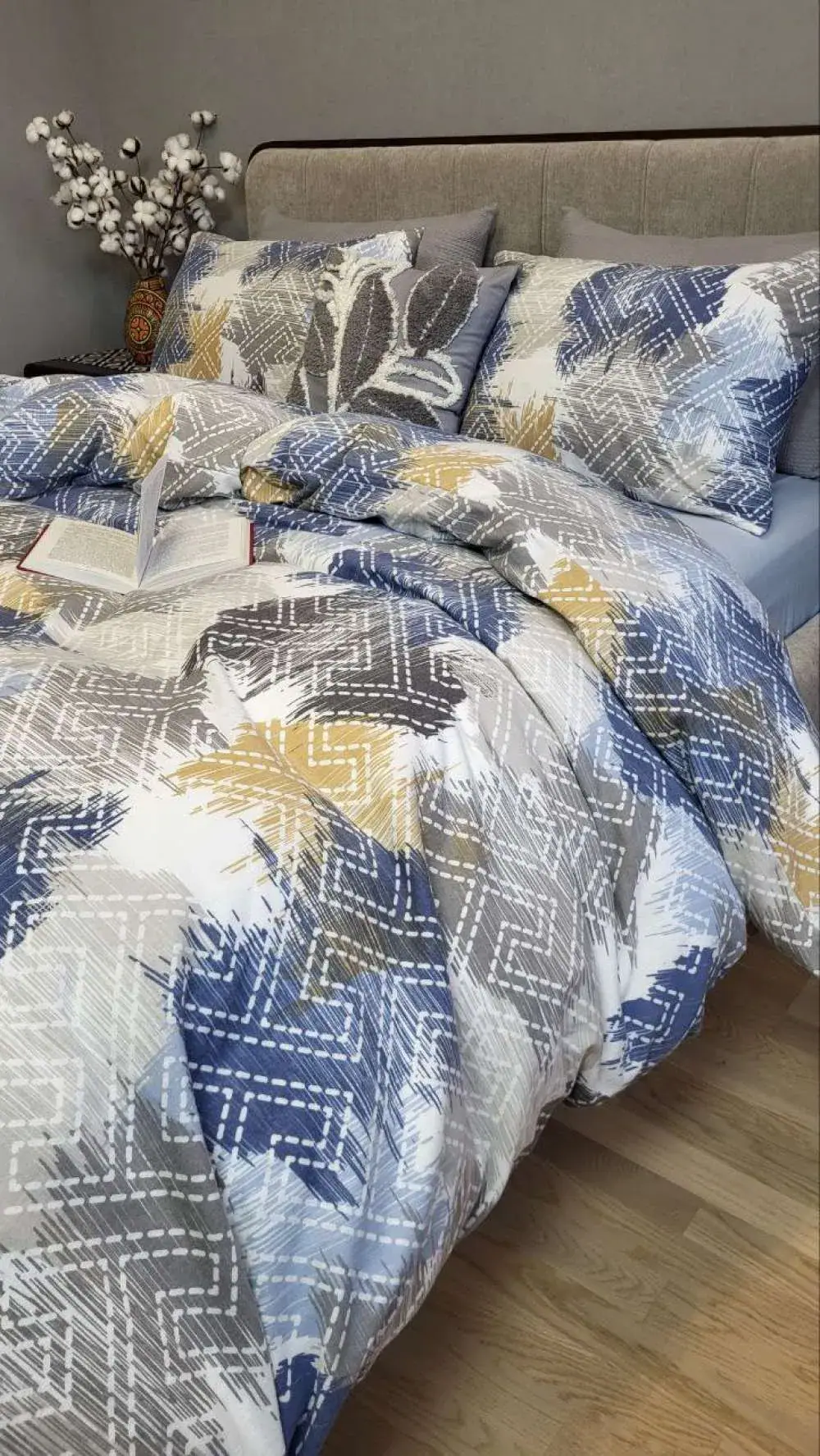 Комплект постільної білизни Азарт/блакитний, Turkish flannel (3)