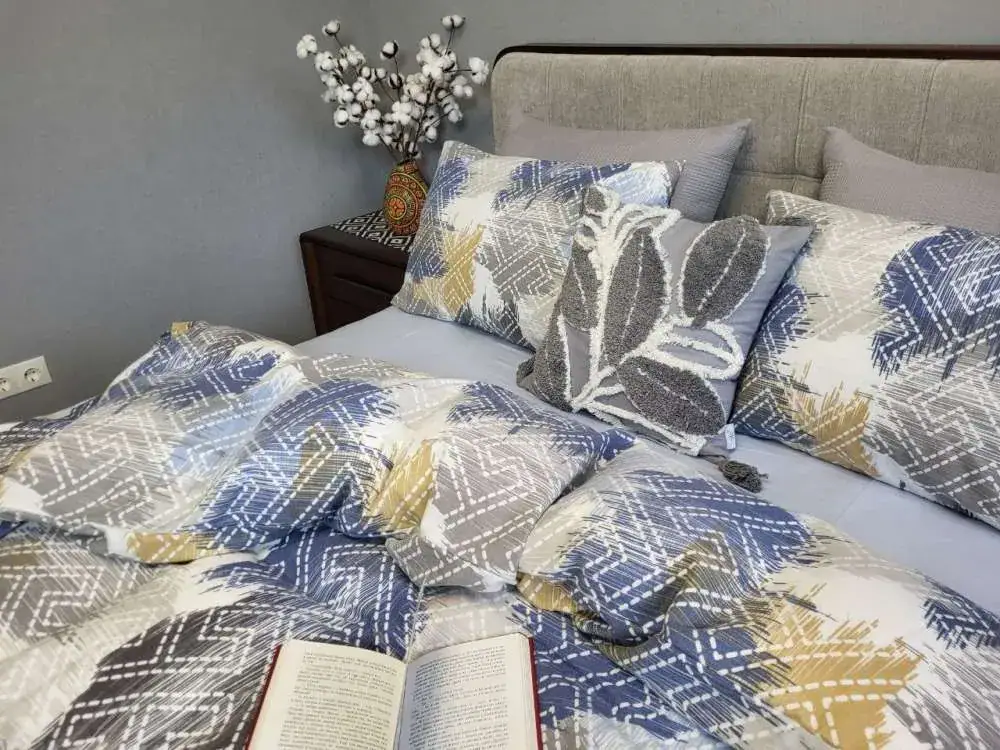 Комплект постільної білизни Азарт/блакитний, Turkish flannel (7)