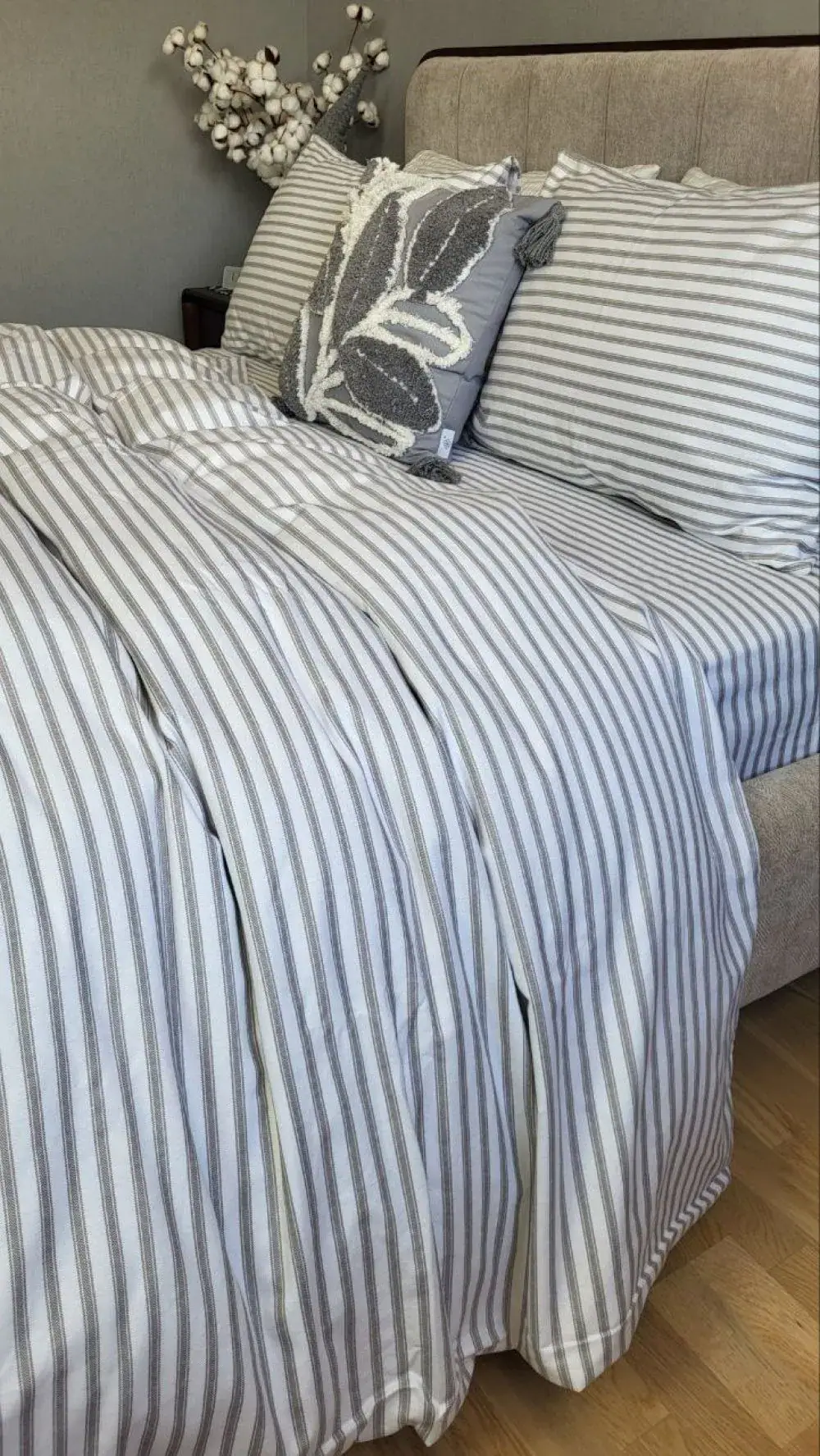 Комплект постільної білизни Смужка Turkish flannel з фланелі (3)