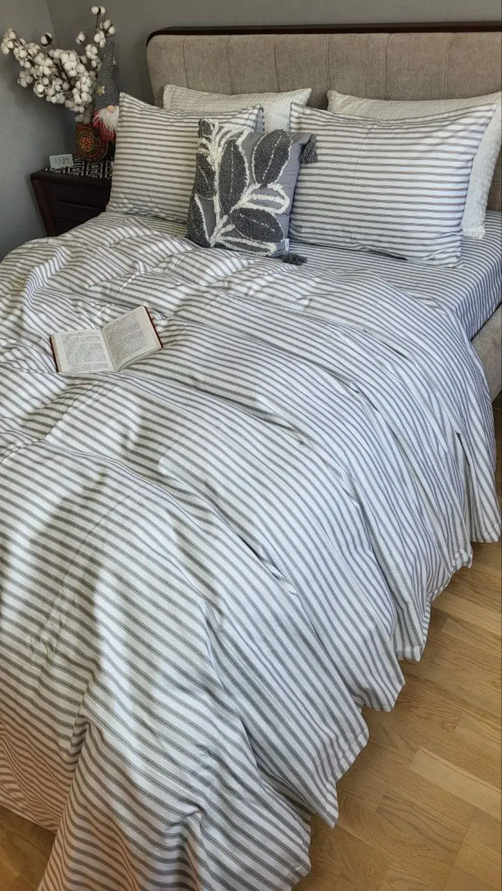 Комплект постільної білизни Смужка Turkish flannel з фланелі (7)