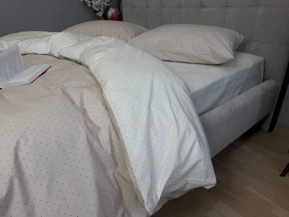 Елітна постільна білизна Горошки з турецького котону (4)