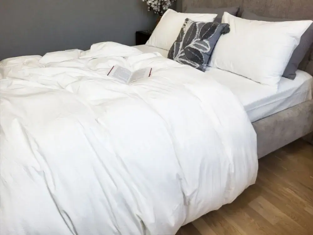 Елітний комплект постільної білизни White, LUXURY Washed (2)