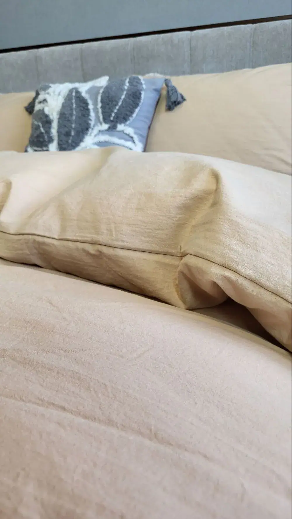 Наволочка Beige LUXURY Washed 50x70см из вареного хлопка (2)