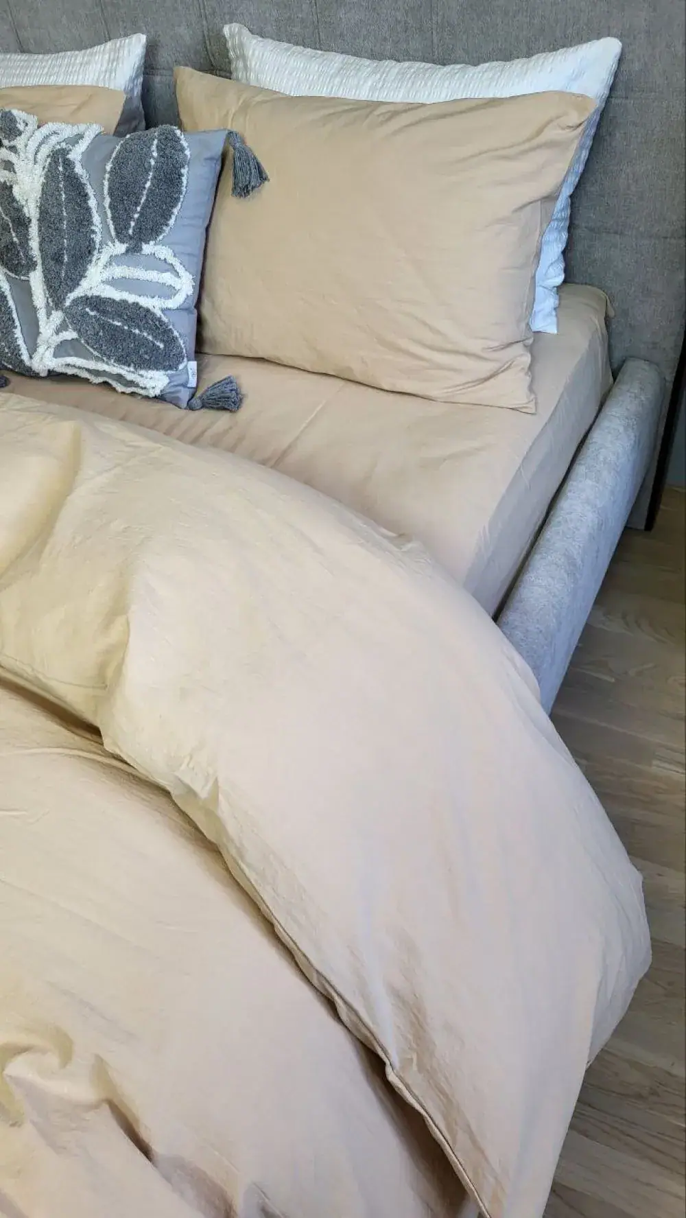 Наволочка Beige LUXURY Washed 50x70см из вареного хлопка (3)