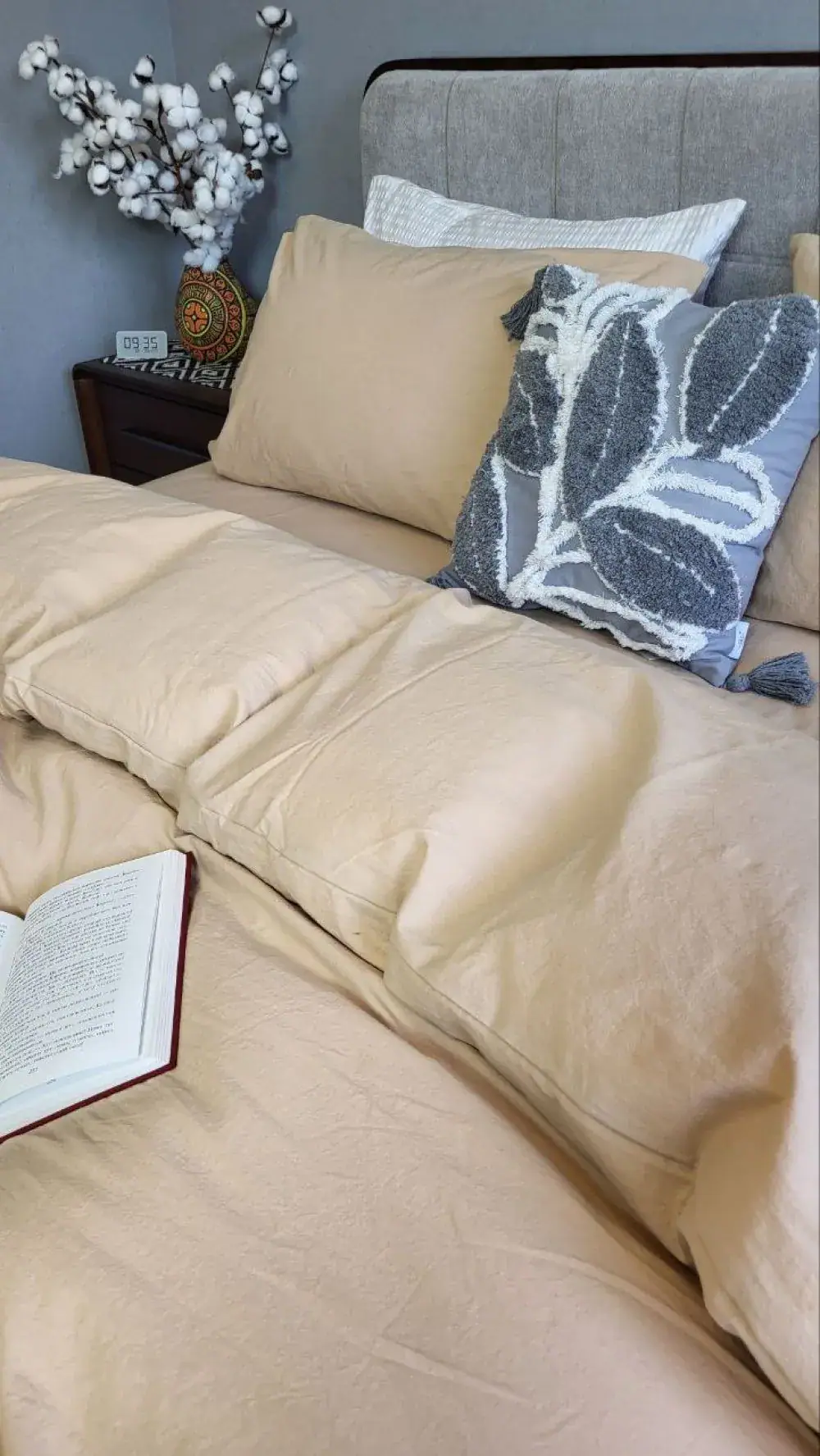 Наволочка Beige LUXURY Washed 50x70см из вареного хлопка (5)