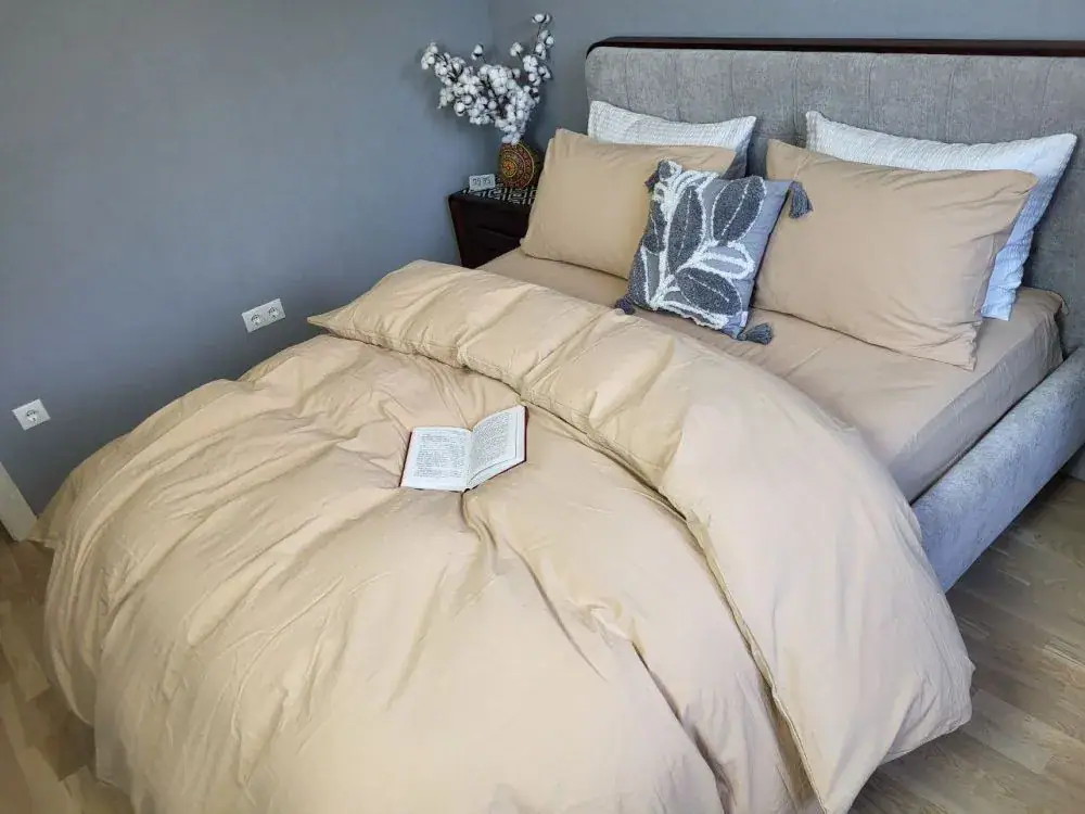 Наволочка Beige LUXURY Washed 50x70см из вареного хлопка (7)