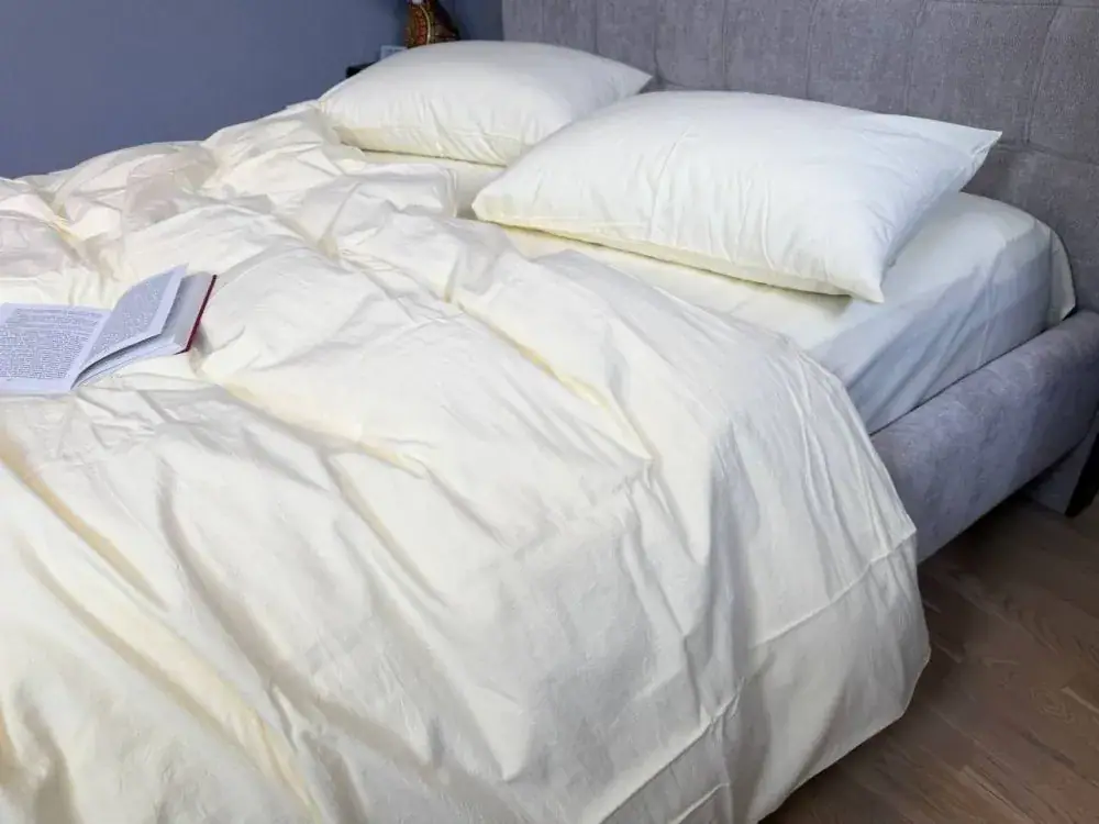 Елітний комплект постільної білизни з вареної бавовни Pastel Yellow W1381 (5)