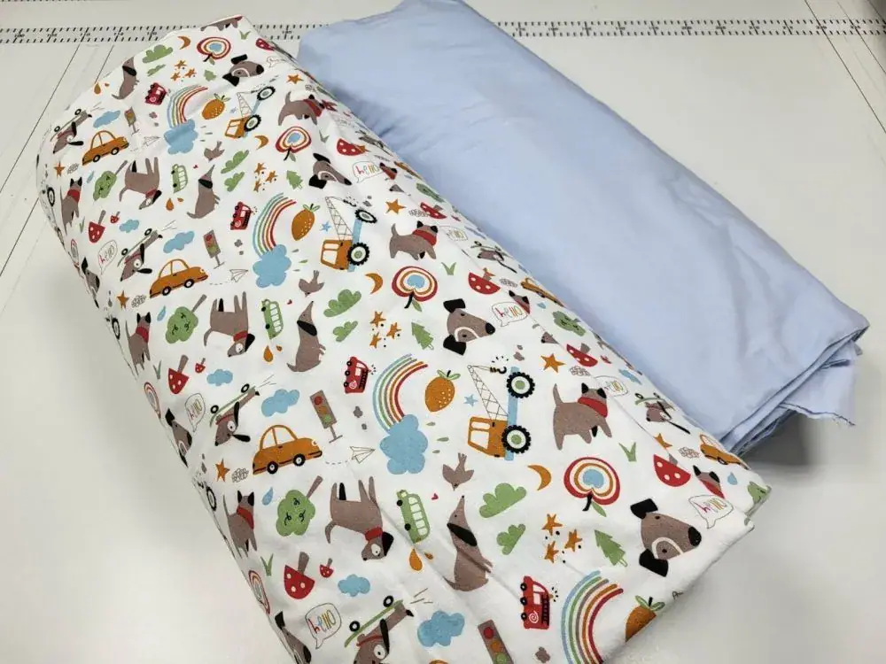 Дитяча постільна білизна з фланелі Пригоди блакитна Turkish flannel (6)