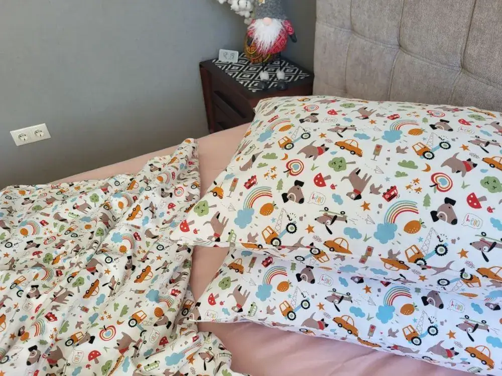 Дитяча постільна білизна з фланелі Пригоди/пудров., Turkish flannel (5)