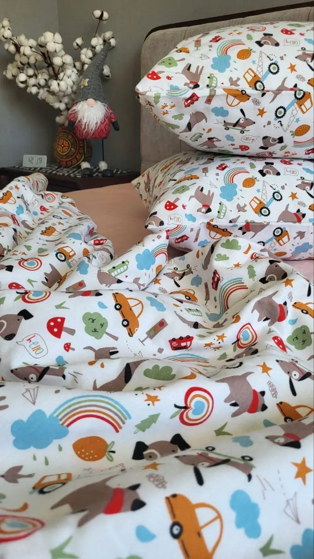 Дитяча постільна білизна з фланелі Пригоди/пудров., Turkish flannel (7)