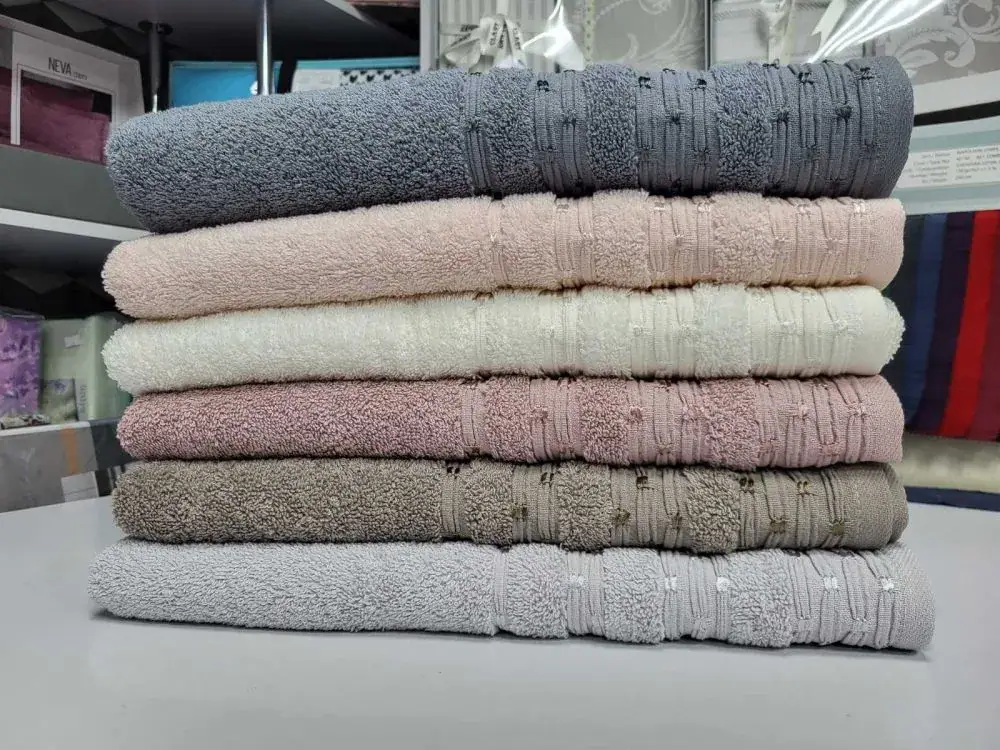Махрові рушники VIP COTTON LUPEN молочного кольору (4)