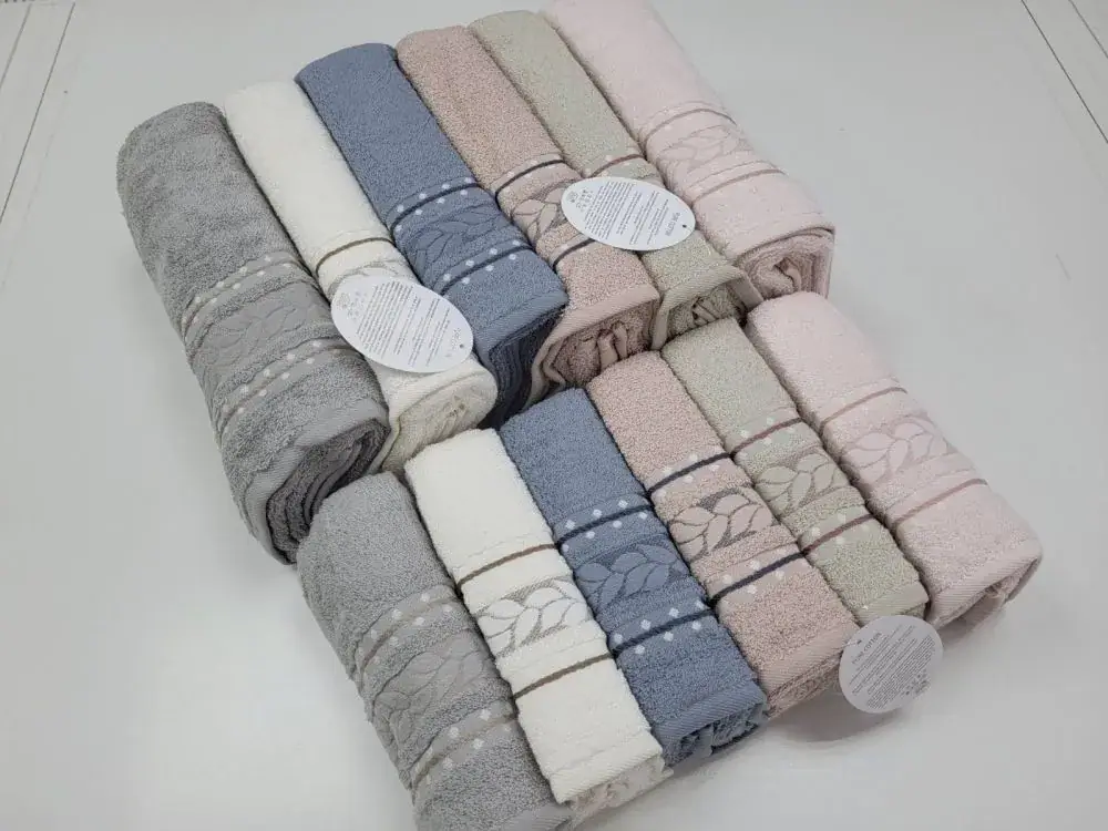 Махровые полотенца VIP COTTON FILIZ-N, цвет джинс (2)