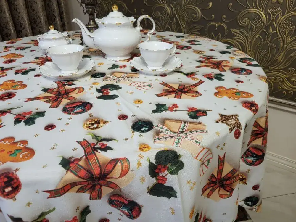 Кругла скатертина Дарунок для кухні (3)
