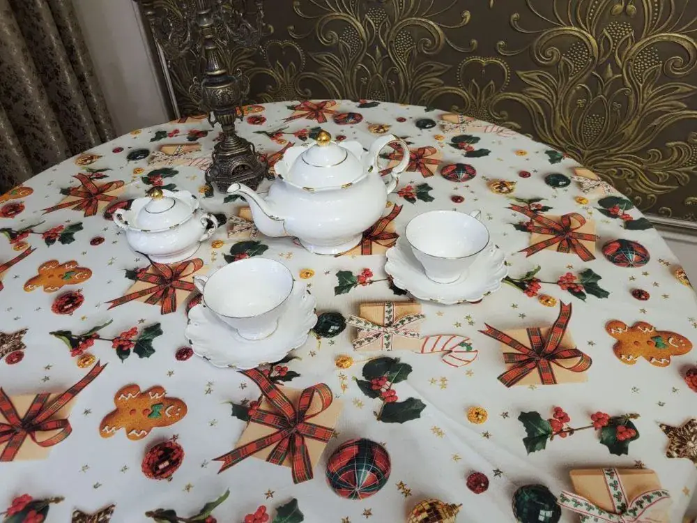 Кругла скатертина Дарунок для кухні (4)