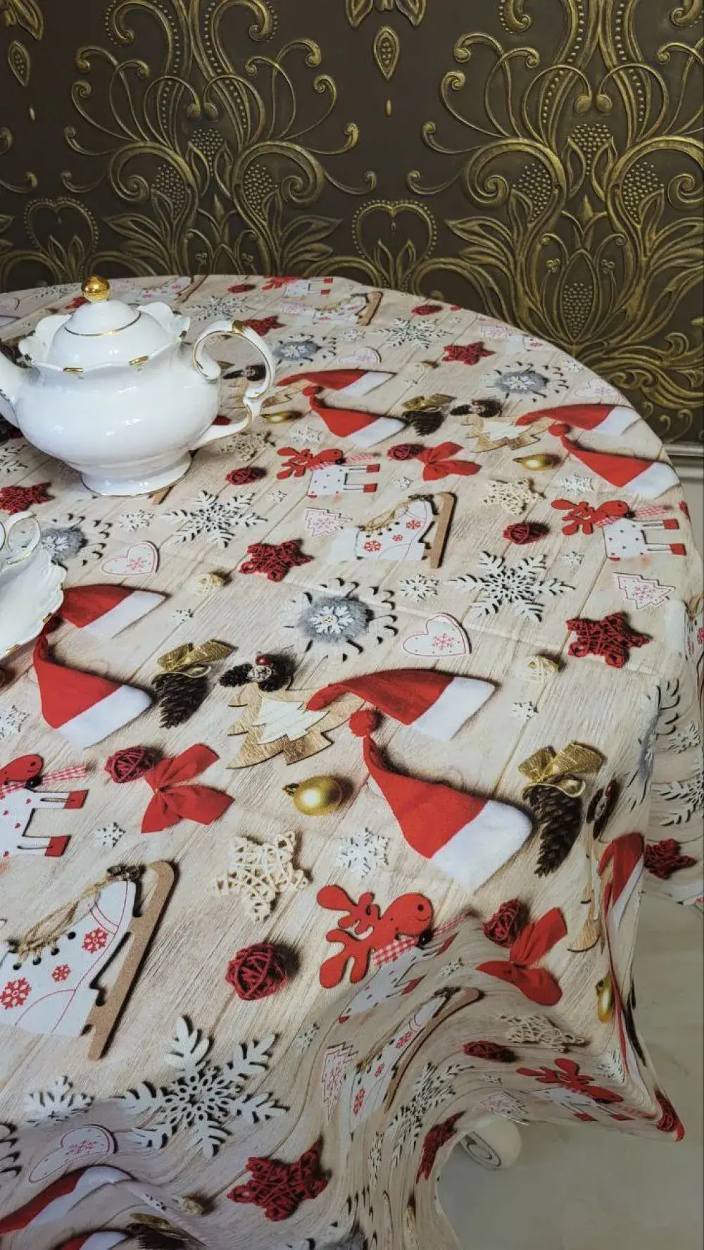 Овальна скатертина Атмосфера для кухні (3)