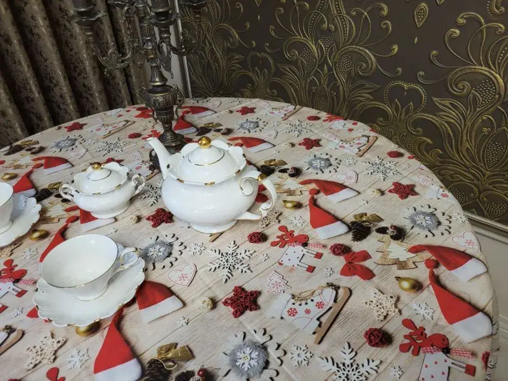 Овальна скатертина Атмосфера для кухні (7)