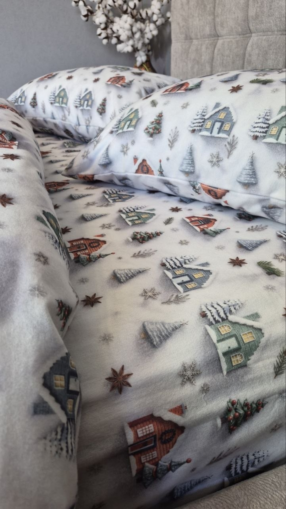 Постільна білизна з фланелі Новорічна ніч Turkish flannel 5D (3)