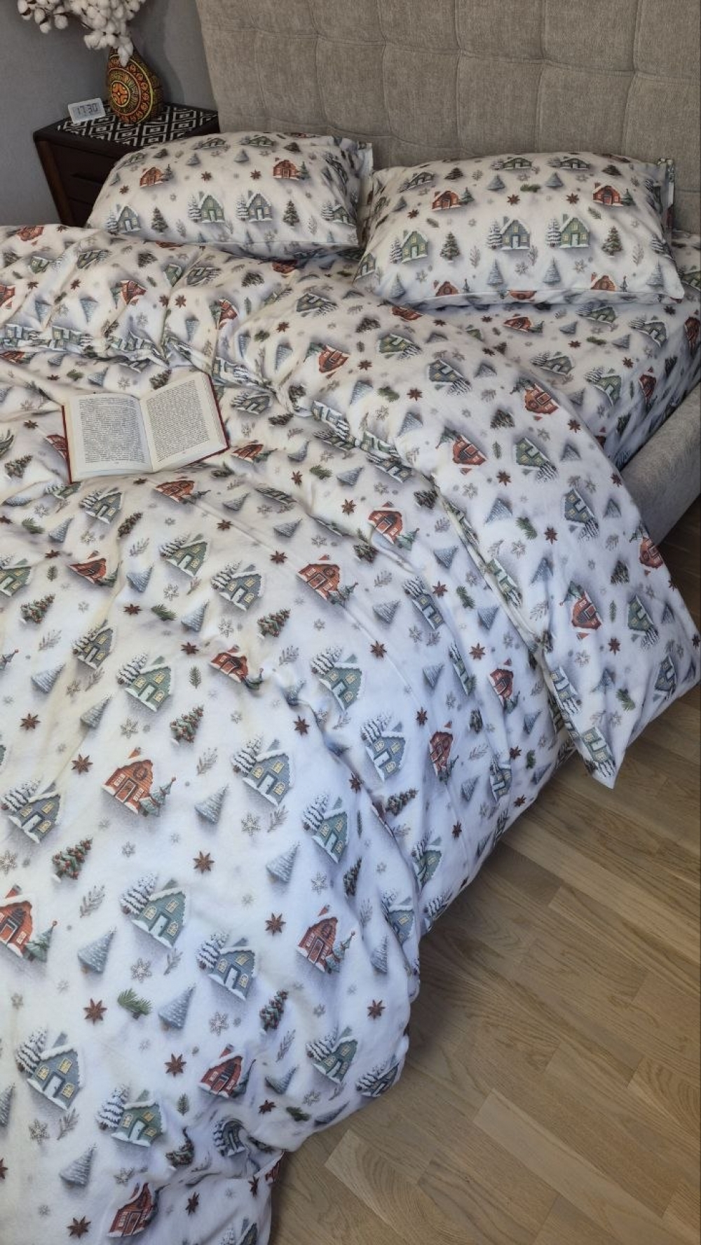Постільна білизна з фланелі Новорічна ніч Turkish flannel 5D (4)