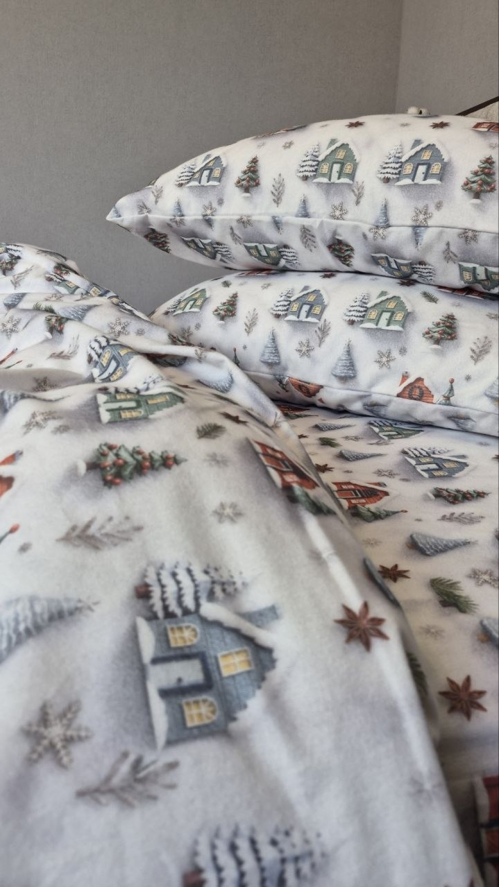 Постільна білизна з фланелі Новорічна ніч Turkish flannel 5D (6)