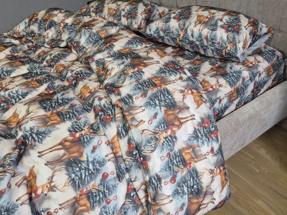 Постільна білизна з фланелі Олені NEW, Turkish flannel 5D (3)