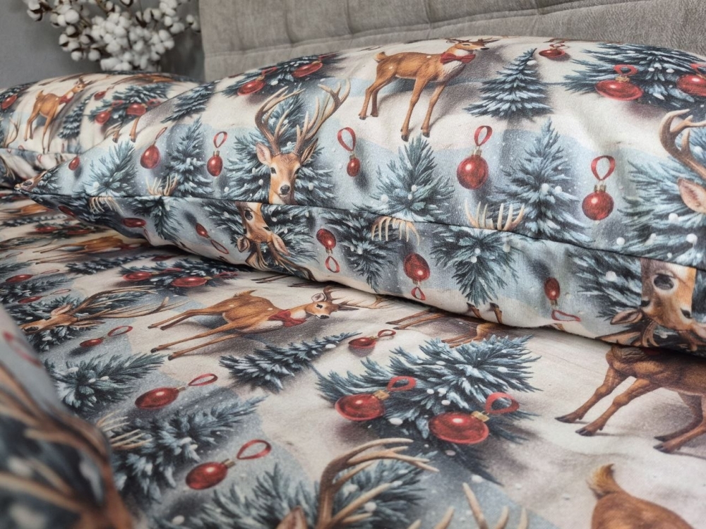 Постільна білизна з фланелі Олені NEW, Turkish flannel 5D (4)