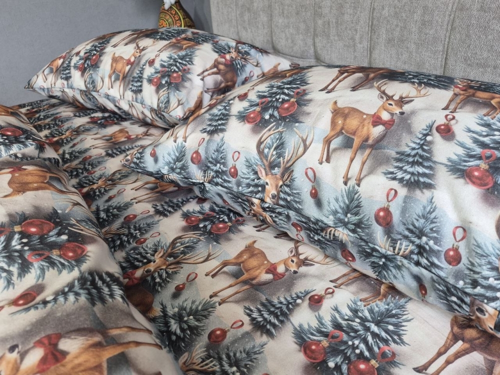 Постільна білизна з фланелі Олені NEW, Turkish flannel 5D (5)