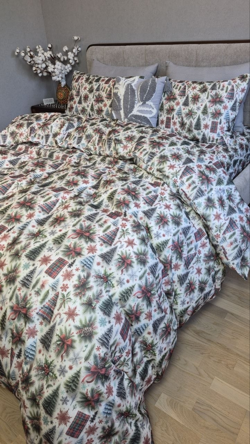 Постільна білизна з фланелі Ялинки Turkish flannel 5D (4)