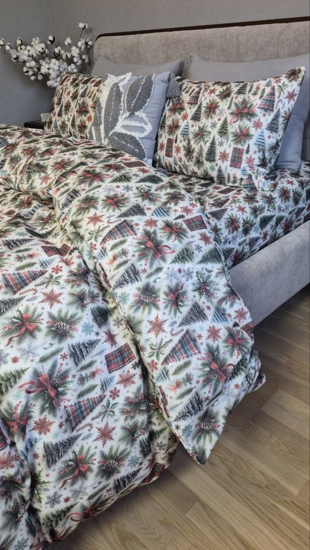 Постільна білизна з фланелі Ялинки Turkish flannel 5D (5)