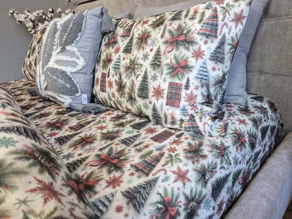 Постільна білизна з фланелі Ялинки Turkish flannel 5D (6)
