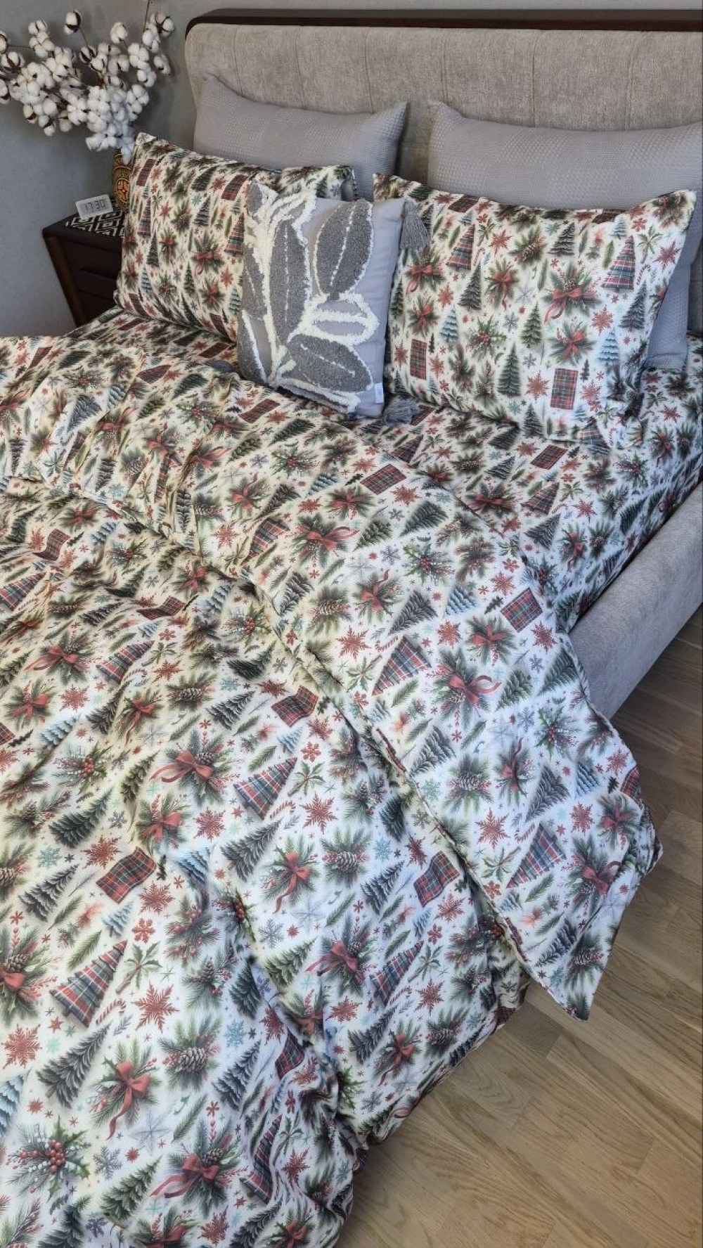 Постільна білизна з фланелі Ялинки Turkish flannel 5D (7)