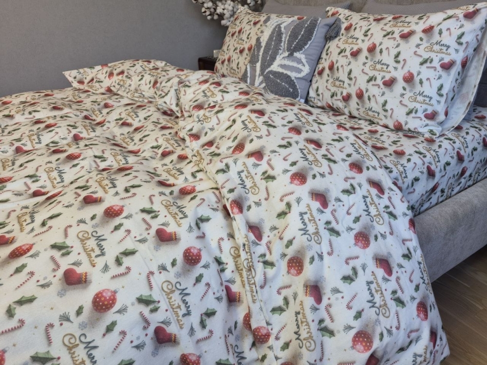 Постільна білизна з фланелі Святковий настрій Turkish flannel 5D (4)