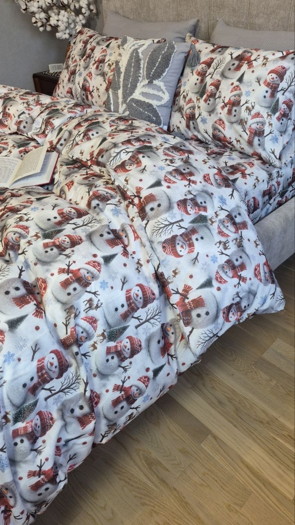 Постельное белье из фланели Снеговики Turkish flannel 5D (3)