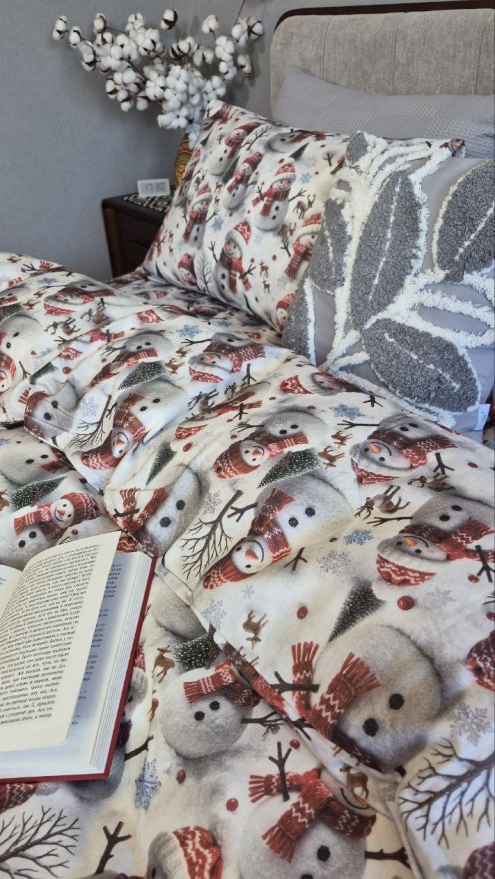 Постельное белье из фланели Снеговики Turkish flannel 5D (5)