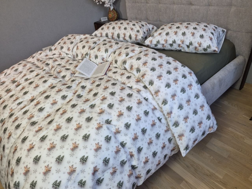 Постельное белье из фланели Бемби/хаки Turkish flannel 5D (3)
