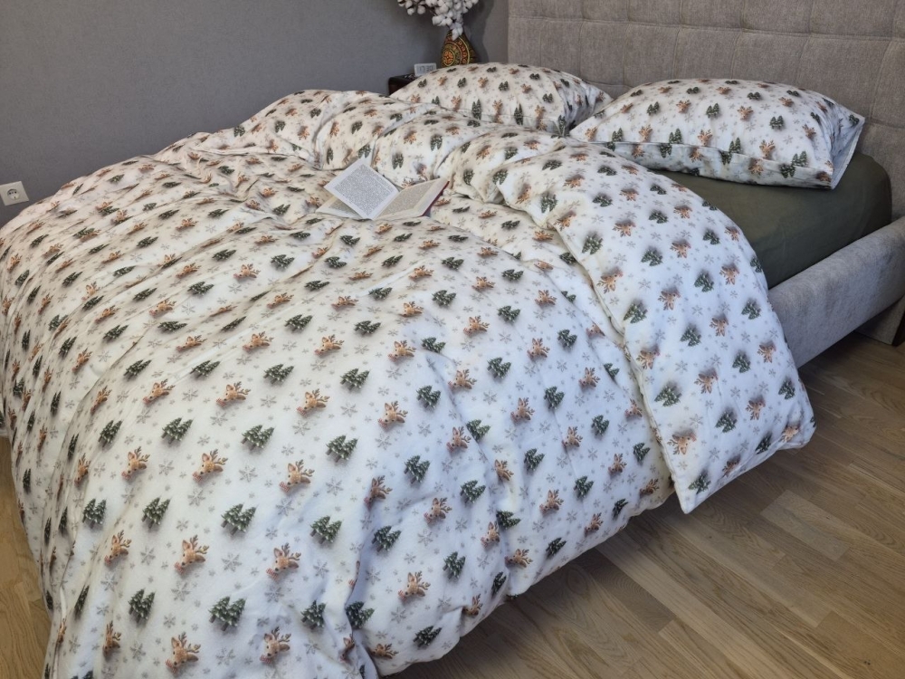 Постельное белье из фланели Бемби/хаки Turkish flannel 5D (6)