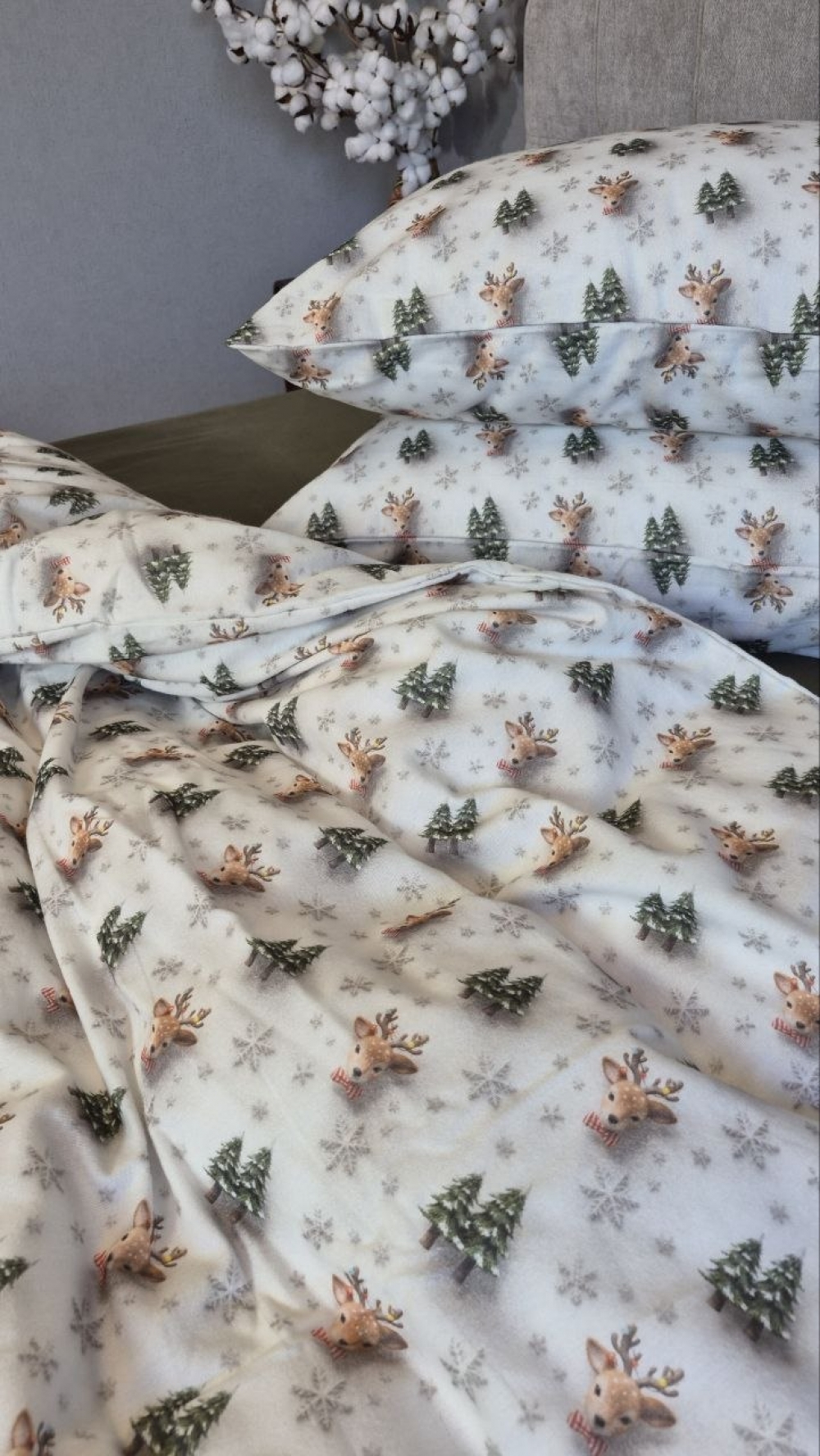 Постельное белье из фланели Бемби/хаки Turkish flannel 5D (7)