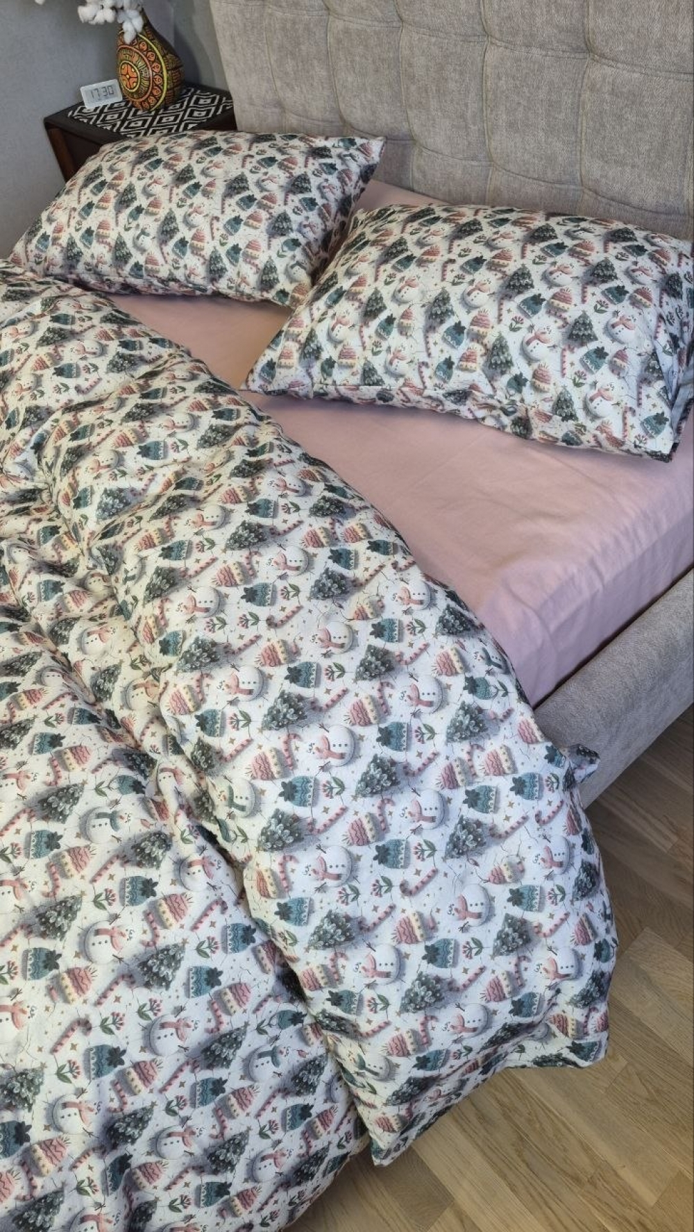 Постельное белье из фланели Шапули/пудра Turkish flannel 5D (3)