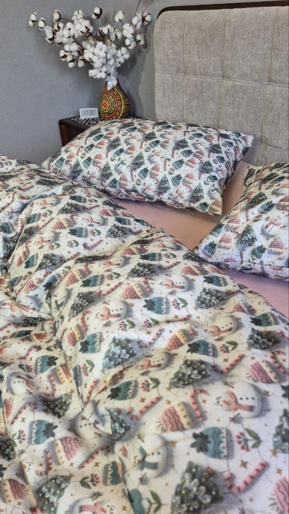 Постельное белье из фланели Шапули/пудра Turkish flannel 5D (5)