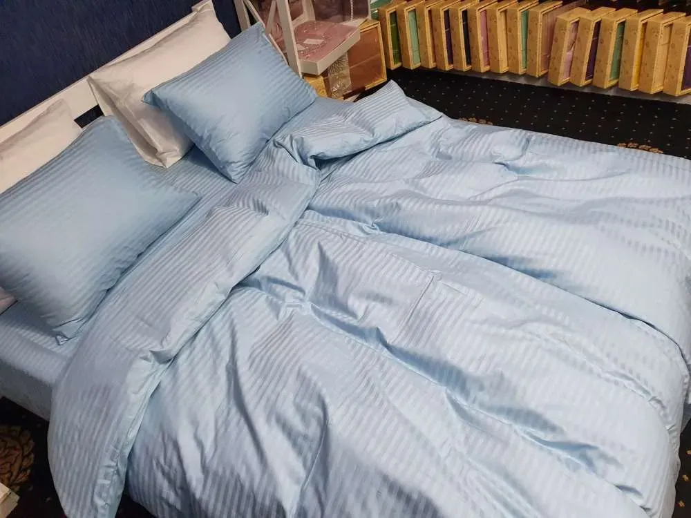 Комплект постільної білизни Stripe LUX LIGHT BLUE 1x1см (5)