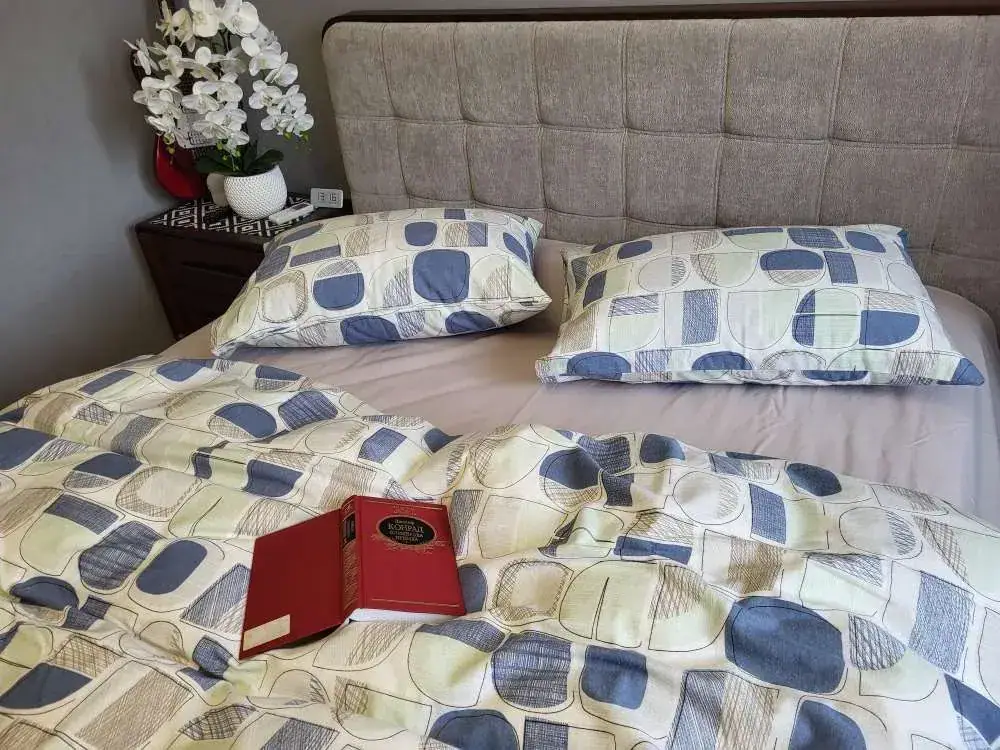 Комплект постільної білизни Фреска синій, Turkish flannel (5)