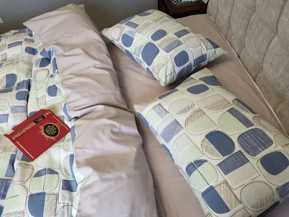 Комплект постільної білизни Фреска синій, Turkish flannel (6)