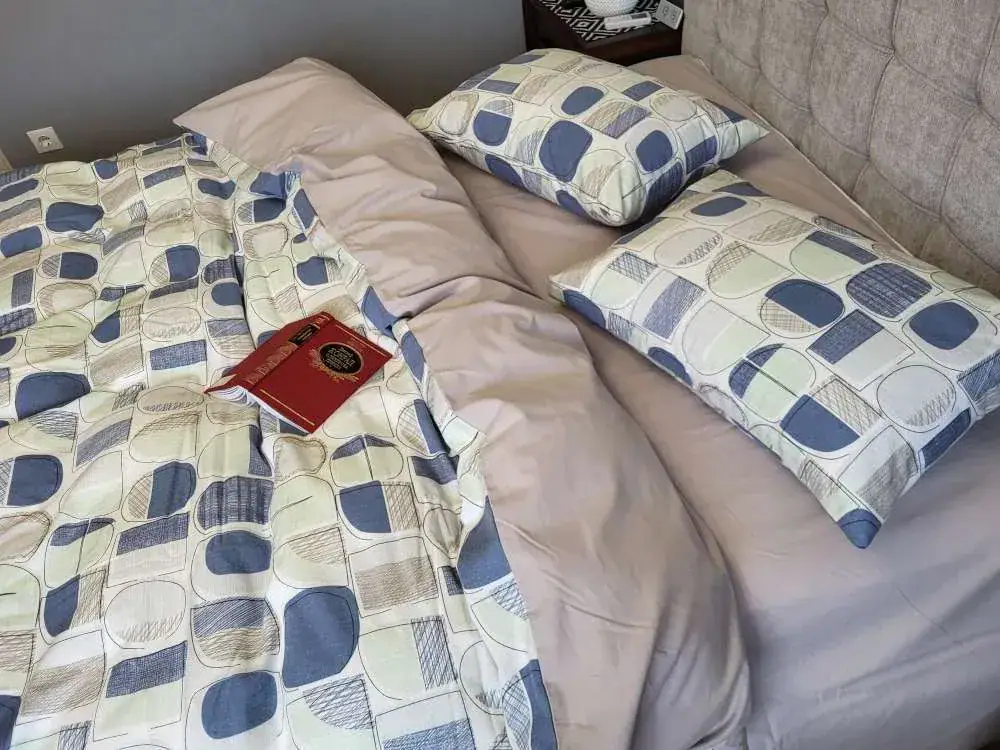 Комплект постільної білизни Фреска синій, Turkish flannel (7)