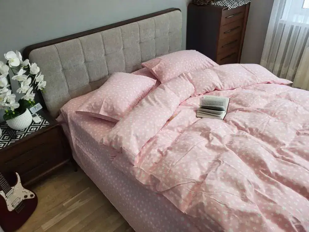 Комплект постільної білизни з фланелі Зорі рожев., Turkish flannel (6)