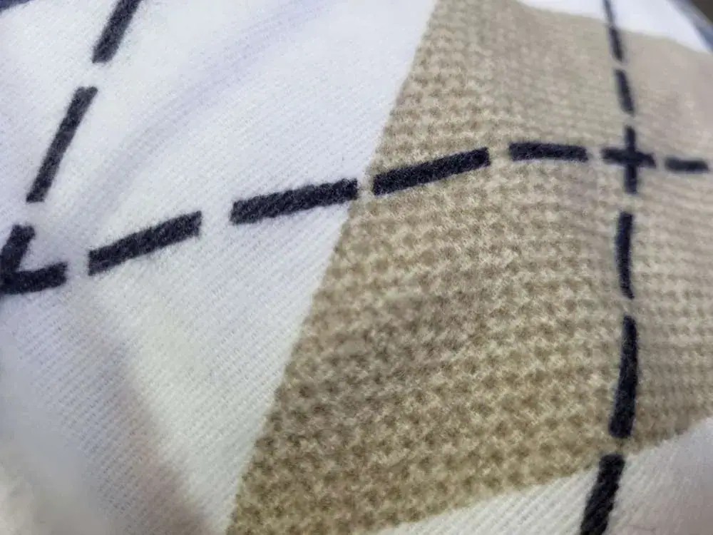 Комплект постільної білизни з фланелі Ромб синій Turkish flannel (6)