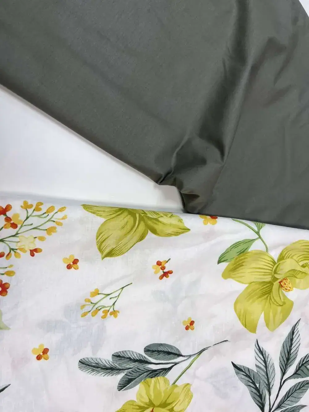 Елітна постільна білизна Оазис зелений, cotton (2)