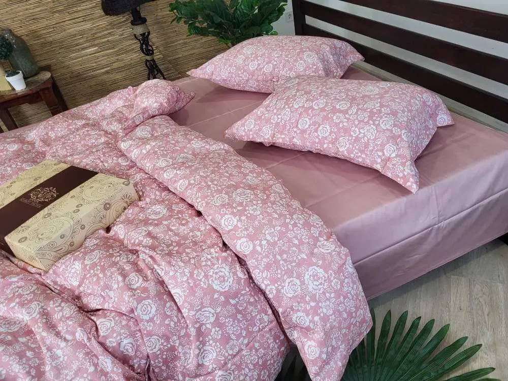 Елітна постільна білизна Сатин PREMIUM MUSCAT ROSE (5)