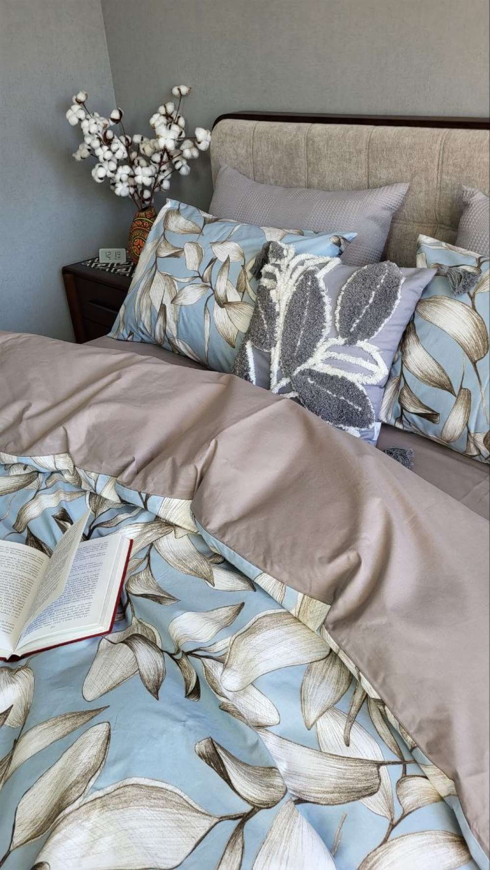 фото: Елітна постільна білизна Віола блакитн., cotton (7)